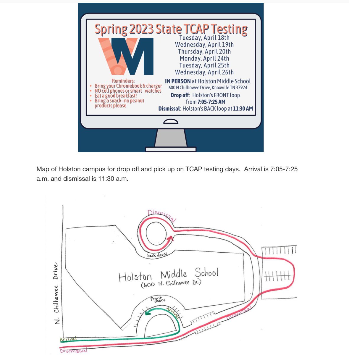 TNReady Tests Begin Tomorrow for Middle School Virtual Students