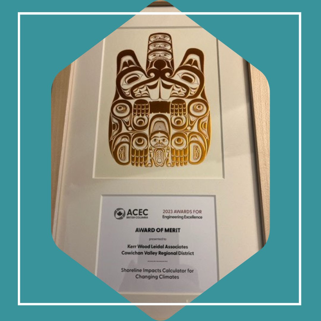 mycvrd's tweet photo. The CVRD  congratulates the CVRD Environmental Services Division and Keir Wood Leidal on their ACEC 2023 Award of Merit for Shoreline Impacts Calculator for Changing Climates. 

Thank you to both teams for your exceptional work on the project! 

https://t.co/GLoXaus431 https://t.co/PIA7f4lAPf
