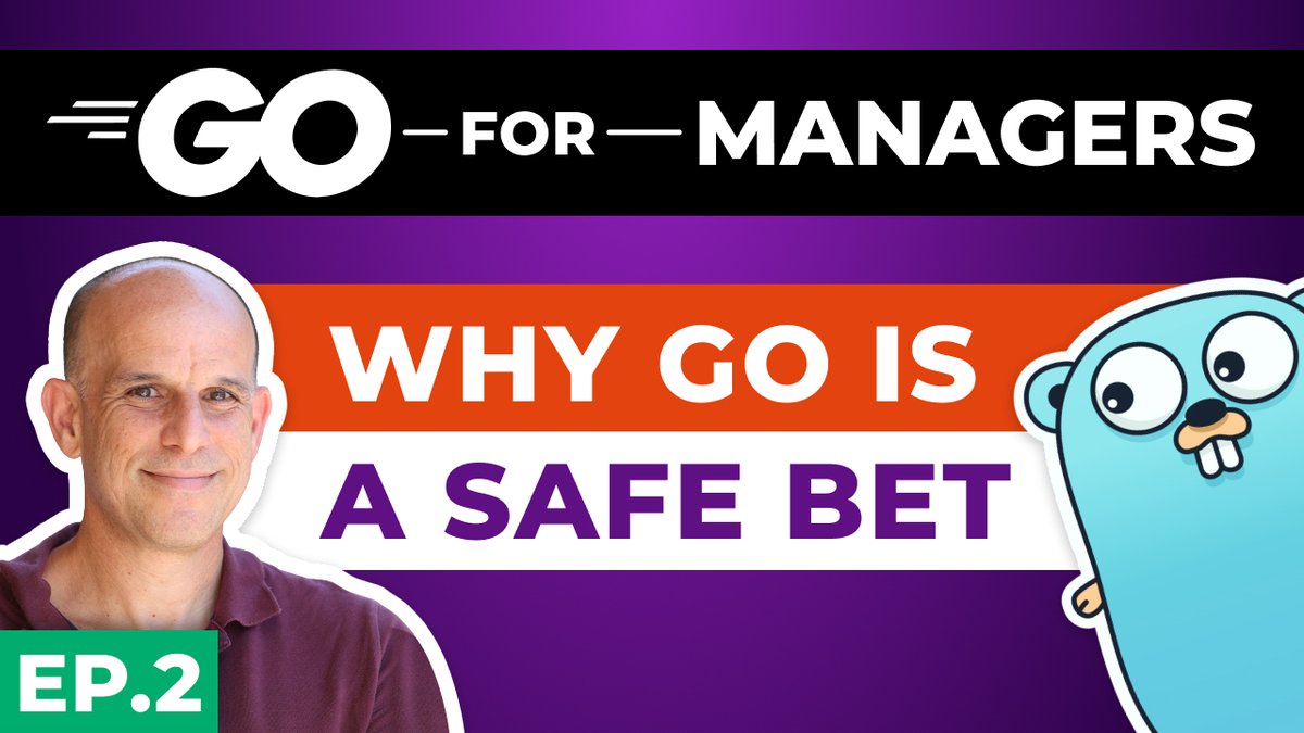 Ardan Labs (@ardanlabs) on Twitter photo Go for Managers Episode 2!๐
<a href="/tebeka/">Miki Tebeka</a> shows why GO is a safe bet & some of the tools available to facilitate the transition to #golang.
๐งโ๐ซIf you need help introducing your team to #GO or getting them to the next level send us a DM, we can help!
๐ฝ๏ธWatch: youtu.be/Jjl4Lscd_dQ Go for Managers Episode 2!๐
<a href="/tebeka/">Miki Tebeka</a> shows why GO is a safe bet & some of the tools available to facilitate the transition to #golang.
๐งโ๐ซIf you need help introducing your team to #GO or getting them to the next level send us a DM, we can help!
๐ฝ๏ธWatch: youtu.be/Jjl4Lscd_dQ