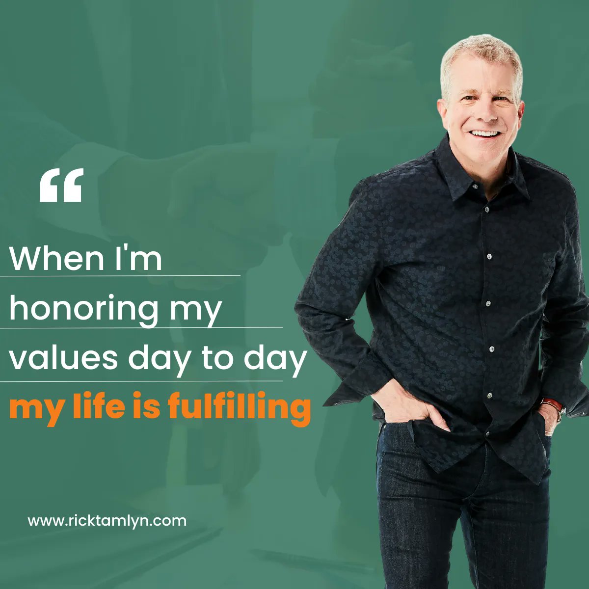 RickTamlyn's tweet photo. Your values guide your thoughts, your actions and your approach to various situations. How are you honoring your values? Share your thoughts below.
*
*
#RickTamlyn #Author #Leadership #ImpactDevelopment #Entrepreneur #SmallBusiness #Passion #BiggerGame #PlayYourBiggerGame https://t.co/xJISt1eFMv