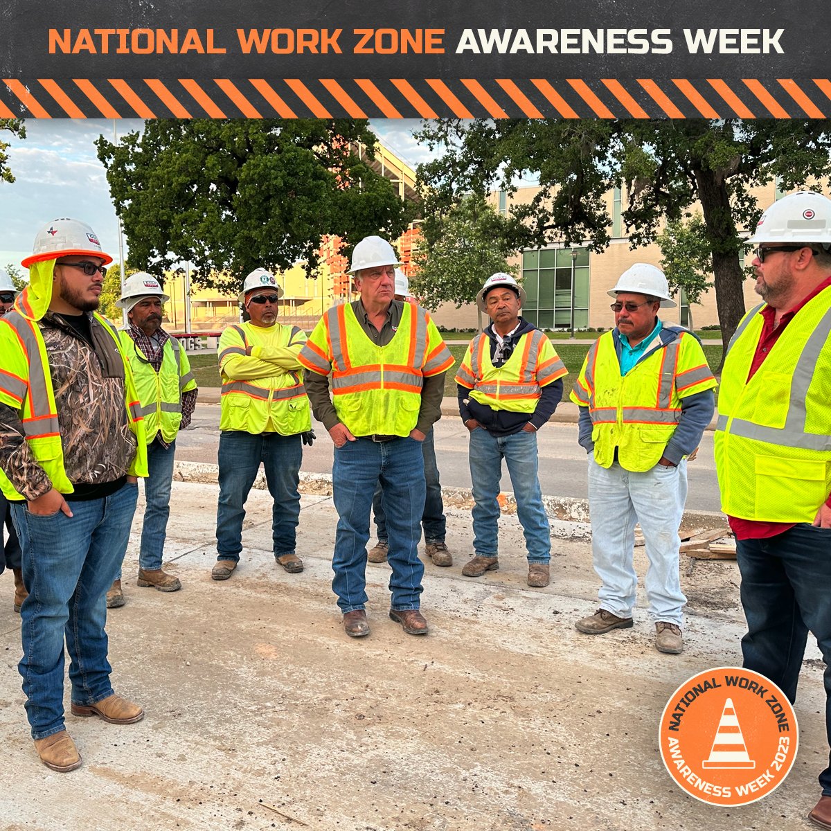 TxBit_'s tweet photo. As we kick off this week with National Work Zone Awareness, we start every morning with a Take 5 safety topic. Our T5s are essential in communicating clear safety issues and concerns for what the day’s work will bring.
#NWZAW #seestopdo #texasmaterials #texasbit #gulfcoasttx https://t.co/XpZw9oZlcd