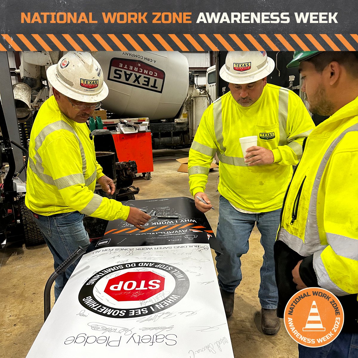 TxBit_'s tweet photo. As we kick off this week with National Work Zone Awareness, we start every morning with a Take 5 safety topic. Our T5s are essential in communicating clear safety issues and concerns for what the day’s work will bring.
#NWZAW #seestopdo #texasmaterials #texasbit #gulfcoasttx https://t.co/XpZw9oZlcd