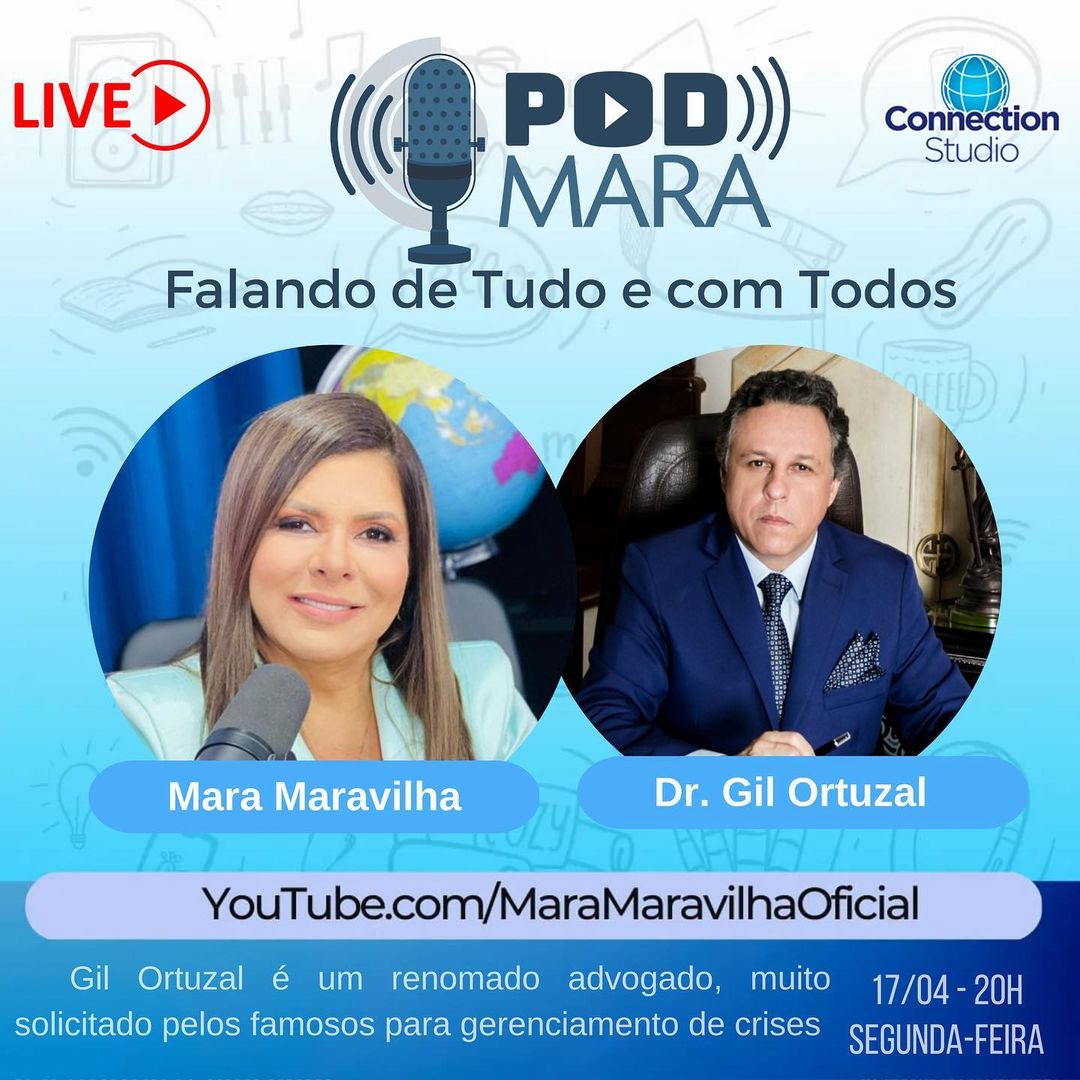 E hoje é dia de #PodMara e o entrevistado da noite será o doutor Gil Ortuzal formado em direito há 30 anos venha conhecer melhor a história dele através do canal Mara Maravilha Oficial no YouTube ás 20:00 hrs #Podcast #PodMara
