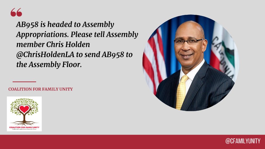 CURYJ's tweet photo. #AB958 will restore an incarcerated person's right to receive personal visits in state prisons, a right that was part of California law from 1975 to 1997. #SupportFamilyUnity https://t.co/FwU7NOQJdS