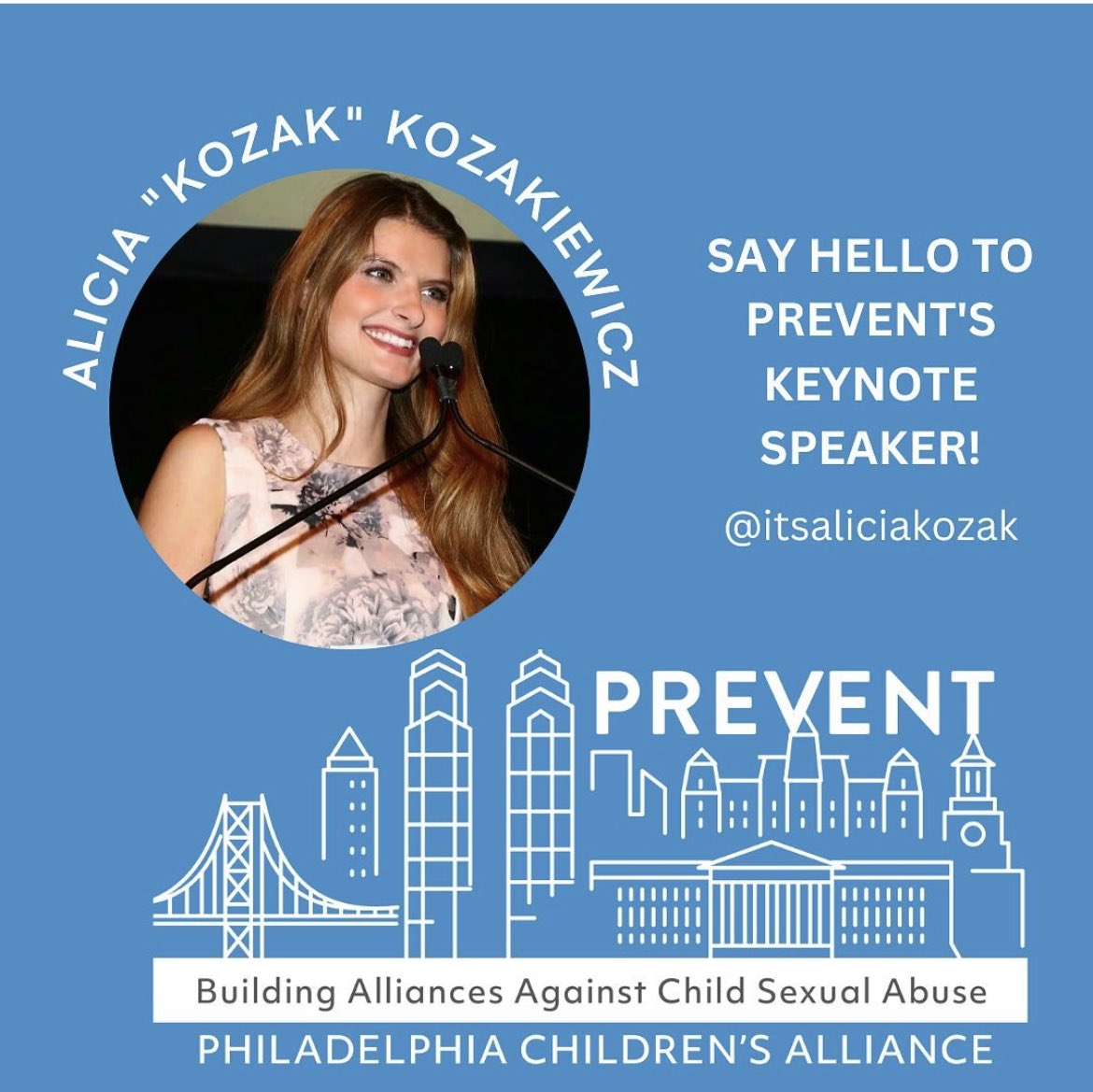 itsaliciakozak's tweet photo. Had a great time keynoting the @KidAllPCA “PREVENT” conference. Thank you @TempleUniv for hosting us!

PCA’s mission is to ensure that all children in Phil are safe from abuse

I was also given this cute sweatshirt. It may be spring, but it’s so comfyyy ☺️ https://t.co/IB7qCD632l