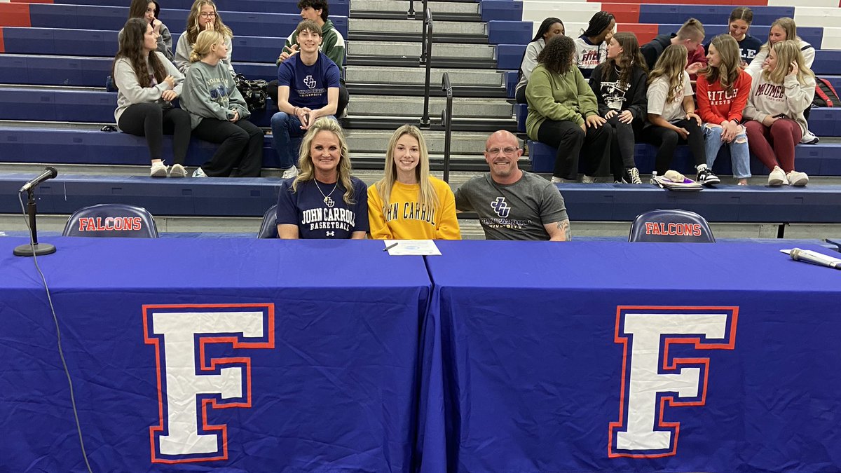 AthleticsFitch's tweet photo. Congratulations to Zayda Creque who has signed to play basketball at John Carroll University. #FalconPride https://t.co/651JG4d70E