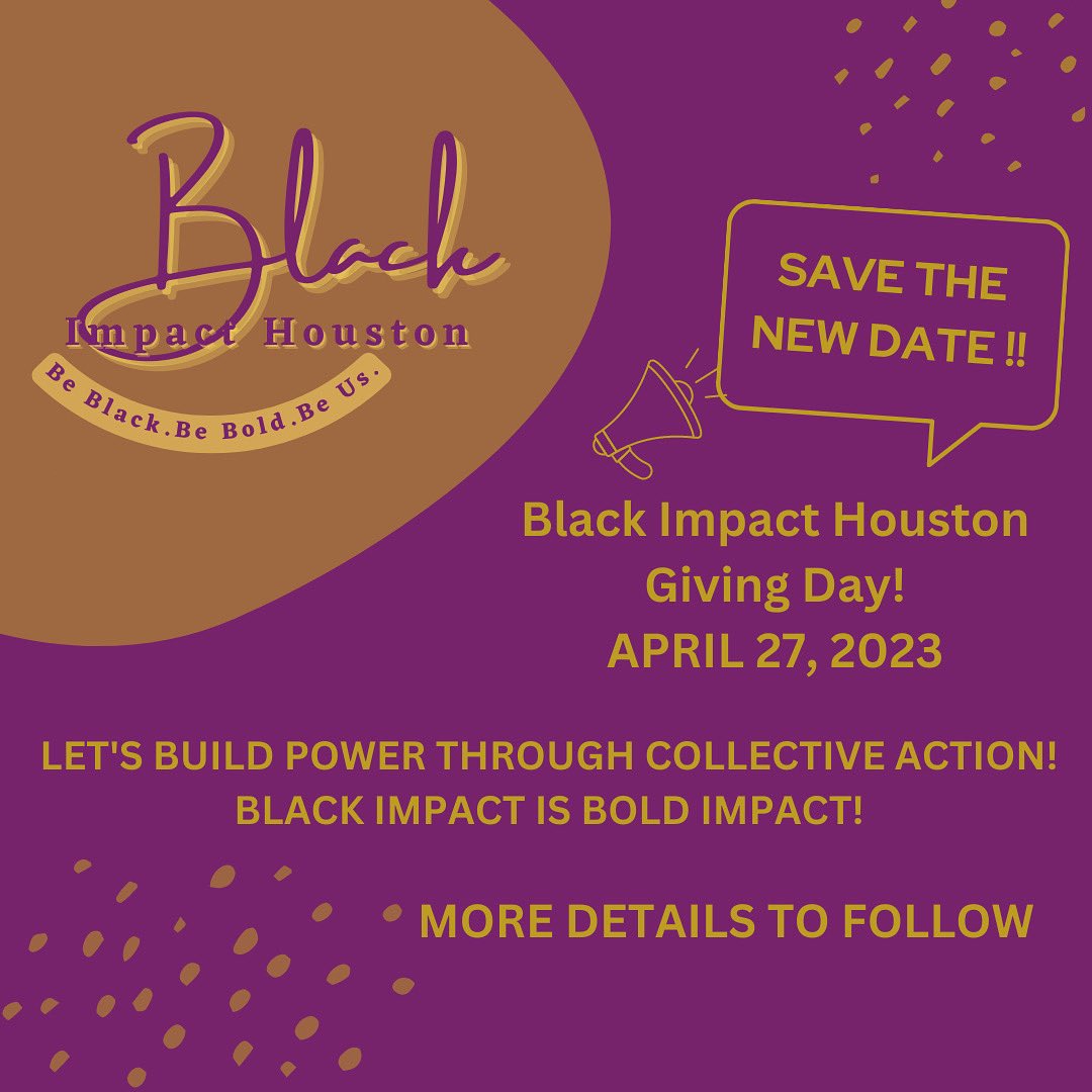 therecollectiv2's tweet photo. This month, The RE Collective is happy to be a part of the launch of Black Impact Houston’s very first Giving Day! This will be an opportunity for you to center racial equity and prioritize Black communities in your giving. https://t.co/OAJyocWfEB