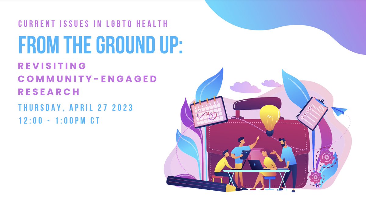 Join us for "From The Ground Up: Revisiting Community-Engaged Research" on April 27.  The interactive session presented by @ISGMH &amp; led by academic and community research partners, will aid scholars looking to enhance their community engagement practice — planitpurple.northwestern.edu/event/598218