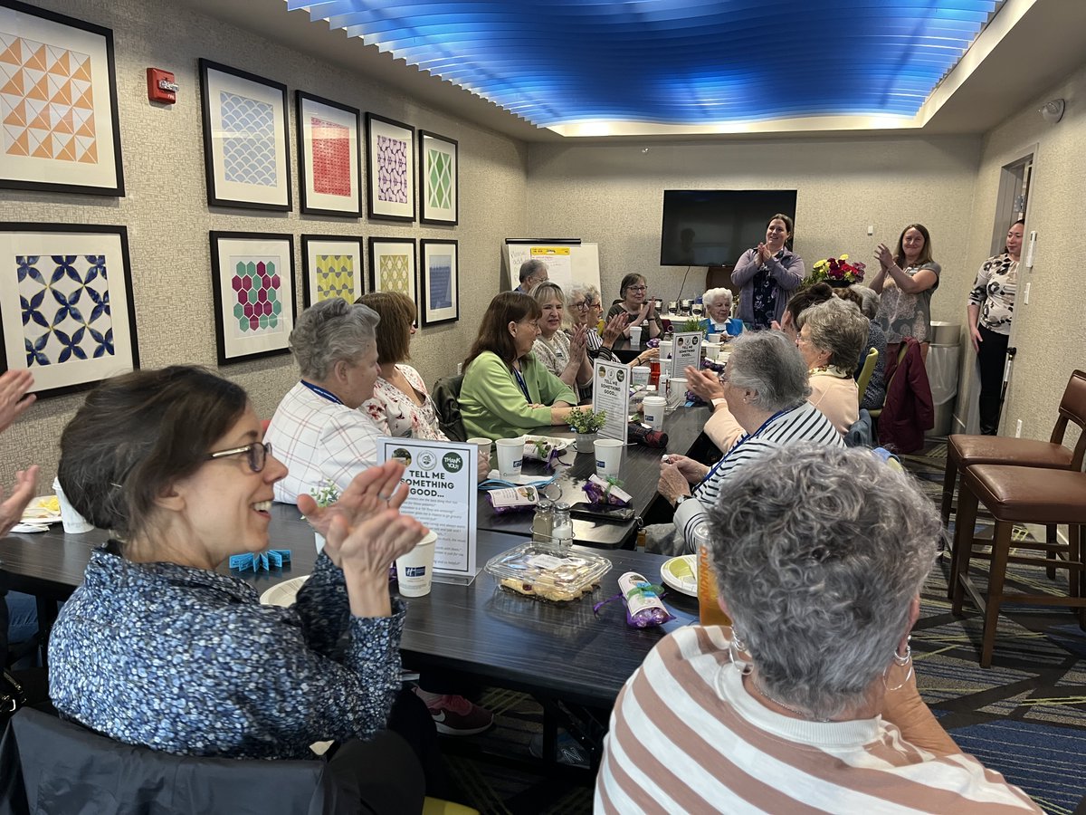 CornerstoneVNA's tweet photo. We started off Volunteer Appreciation Week with a scrumptious breakfast hosted by our neighbors at the Holiday Inn Express. Our volunteers are all kinds of special and it was really wonderful to celebrate them this morning! #volunteers #NVW #giveback #community https://t.co/8CCfWpTEA2