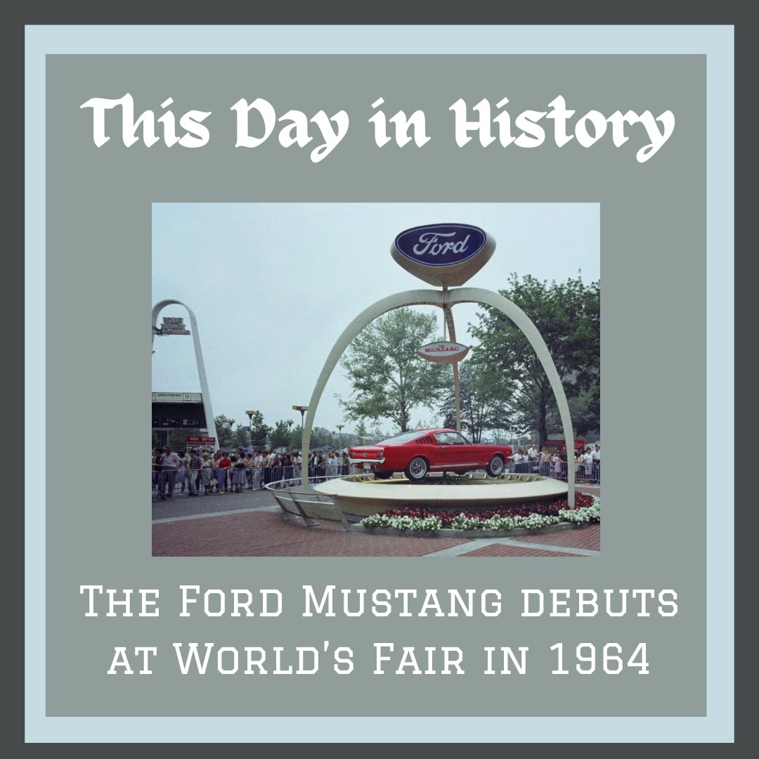 Today in 1964 the Ford Mustang debuted at the World's Fair in New York. It was unveiled by Henry Ford II and sold for $2,300 ($224,667.57 today). Advertised as the working man's Thunderbird, it would go on to sell more than 400,000 cars in the first year of production.