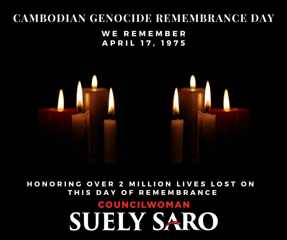cwsuelysaro's tweet image. This year marks the 48th anniversary of the Cambodian Genocide. Beginning on April 17, 1975, the Khmer Rouge government seized control of Cambodia and carried out a series of atrocities that lasted until 1979. Each year on April 17, we remember those who died and honor the (1/4)