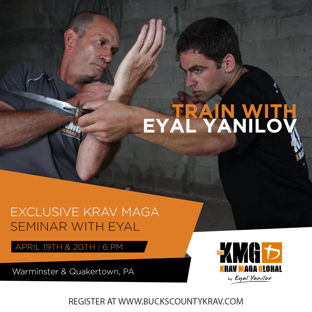 KMGUSA's tweet photo. 📣 Attention Krav Maga Enthusiasts! 

Get ready for an EPIC 2-hour Krav Maga Seminar with the legendary Eyal Yanilov, founder and Chief Instructor of Krav Maga Global (KMG)! 

📍 Bucks County, PA 
📅 April 19 &amp; 20th, 2023 
📲 Register at https://t.co/Z0nUolmqnP https://t.co/OdljRwip01