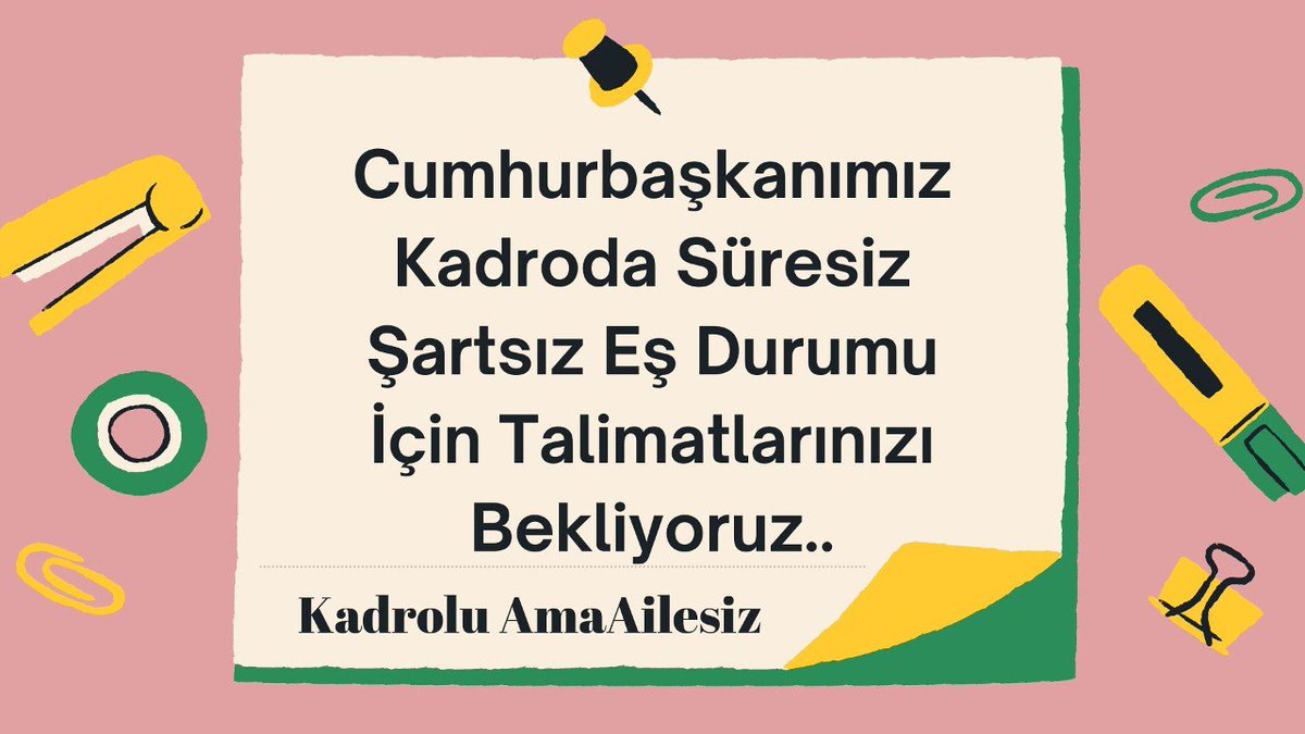 Busra_9655's tweet photo. Bayram öncesi bizler de müjde istiyoruz cumhurbaşkanımız.. @RTErdogan @fuatoktay @vedatbilgn @deryayanikashb @DIBAliErbas 

Kadrolu AmaAilesiz https://t.co/D1n6Sc5Rtw