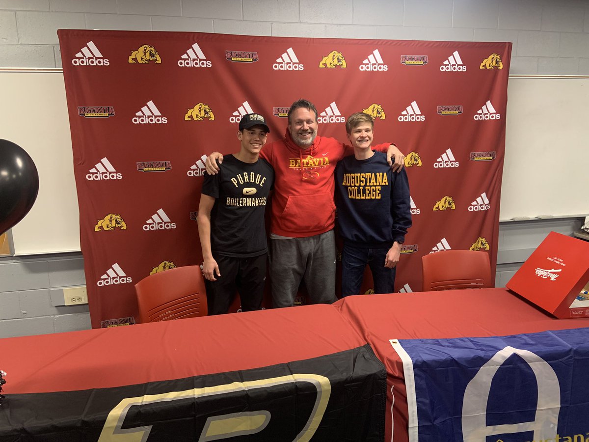 BataviaXC's tweet photo. Congrats to Quintin Lowe and Adam Miller on your commitments to Purdue and Augustana! We are very proud of you both! Thank you for the dedication and leadership that you have brought, and continue to bring to your team! https://t.co/9hFSlFZJ4N