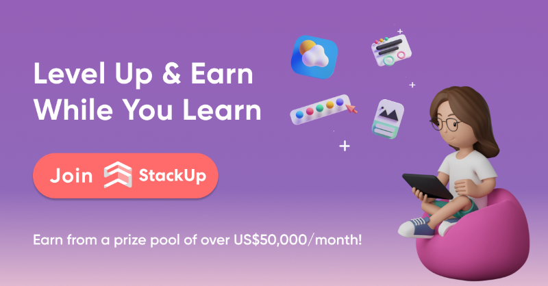 StackUpHQ's tweet photo. Unsure on how to get started in Web3? Join us at StackUp where you get to explore how to build on different blockchain ecosystems &amp; expand your career opportunities in #web3. Dive into fun quests and earn from our monthly learning rewards of over💰 US$50,000 cash.

Let’s play!🎮 https://t.co/yjCDRmBfZ0