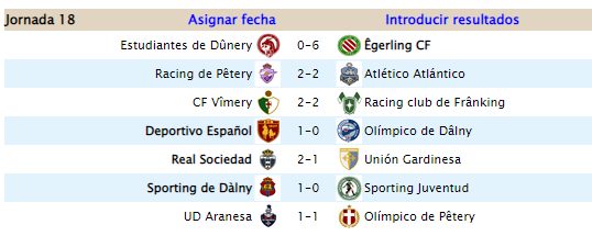 DalniaFutbol's tweet photo. En la B, espectacular estado de forma del Êgerling, 7º victoria consecutiva, arrasando 0-6 a un Estudiantes al borde de la quema. 2º el Español, que derrotó por la mínima(1-0) al Olímpico de Dâlny. Cierra el ascenso el Sporting de Dâlny, que venció 1-0 al Juventud. @Oskartxuprz https://t.co/SjOOMTIVb2