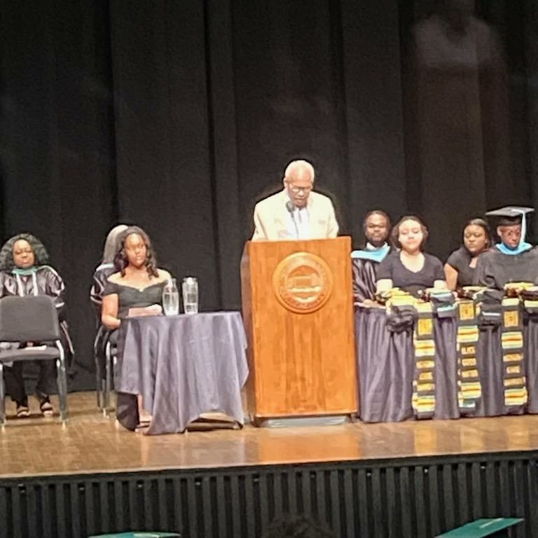 MSUBA_Lansing's tweet photo. MSUBA National President LaVerne Wilson and Board Members participated in the 2023 Black Celebratory April 16,2023 as Dr.  Ernie Green delivered the graduation message. https://t.co/AexSWc5Njv