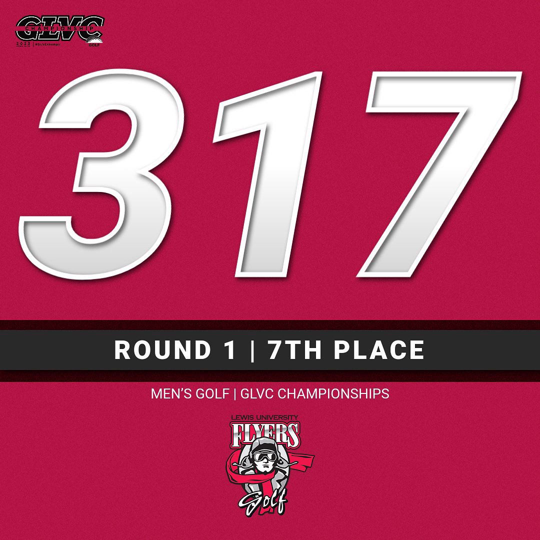 🏌️⛳️ @LewisMGolf stands in 7th place after the first round (18 holes) in the @GLVCsports Men’s Golf Championships!