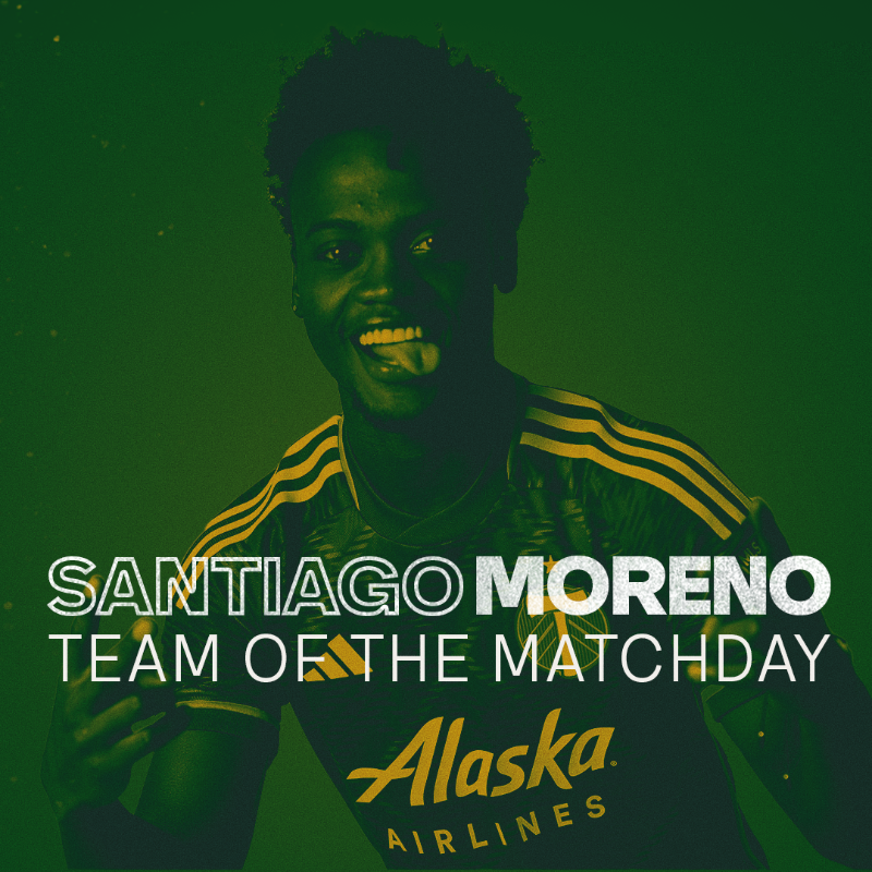 TimbersFC's tweet photo. De Colombia Pa'l @MLS 🤩🇨🇴

@daironasprilla, Santi Moreno, and JDM all represent the Rose City on this week's Team of the Matchday 👏

#RCTID