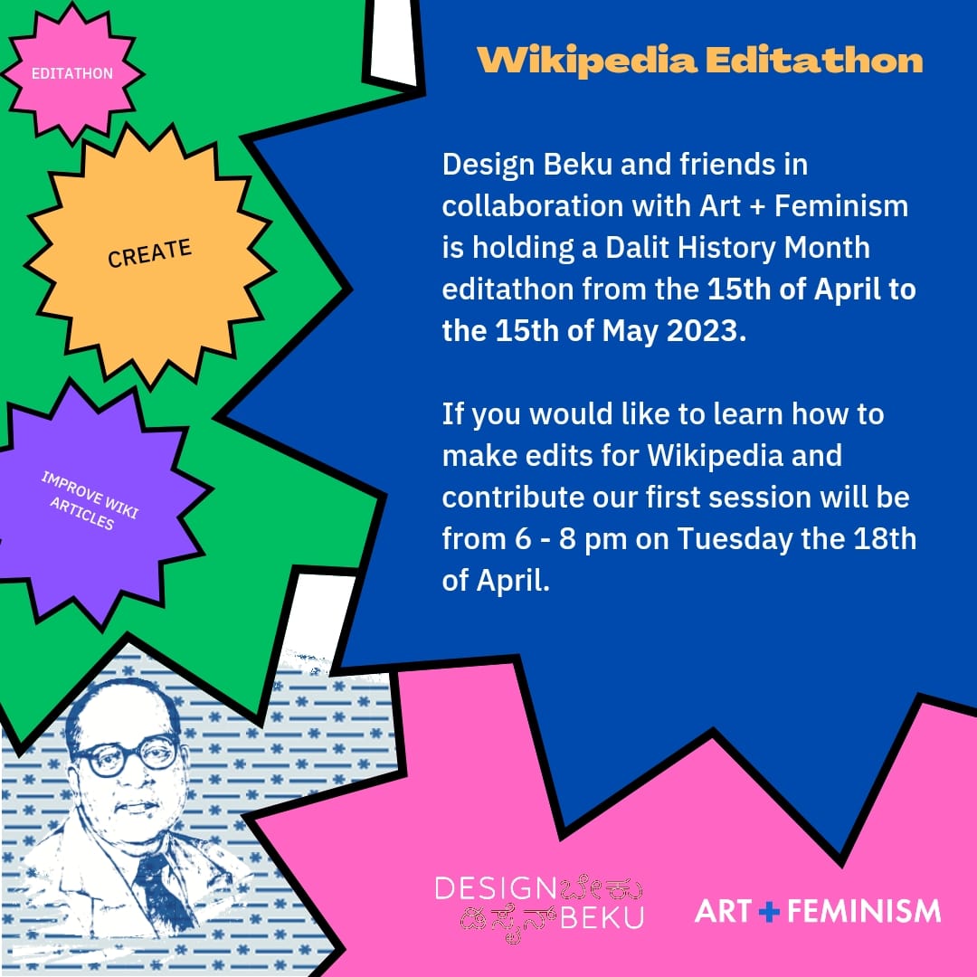 Learn how to make Wikipedia better! Email me at padmini@artandfeminism.org to attend.