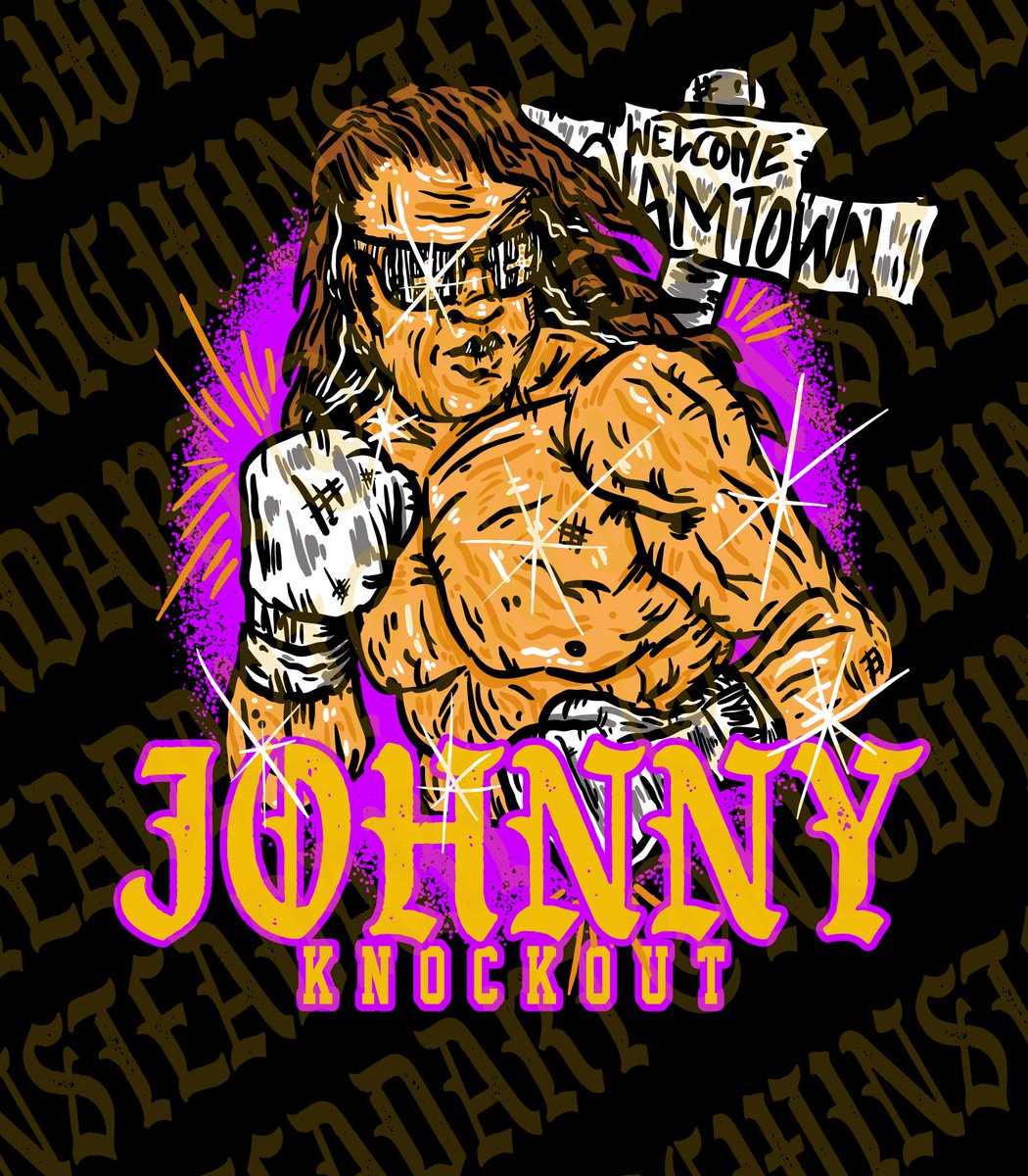 'Johnny Knockout' Big Congrats to @TheRealMorrison for knocking out some foo at Creator Clash!!!!

#johnhennigan 
#knockout 
#slamtown 
#wrestlingdesign 
#wrestlingshirt 
#wrestlingmerch 
#boxing