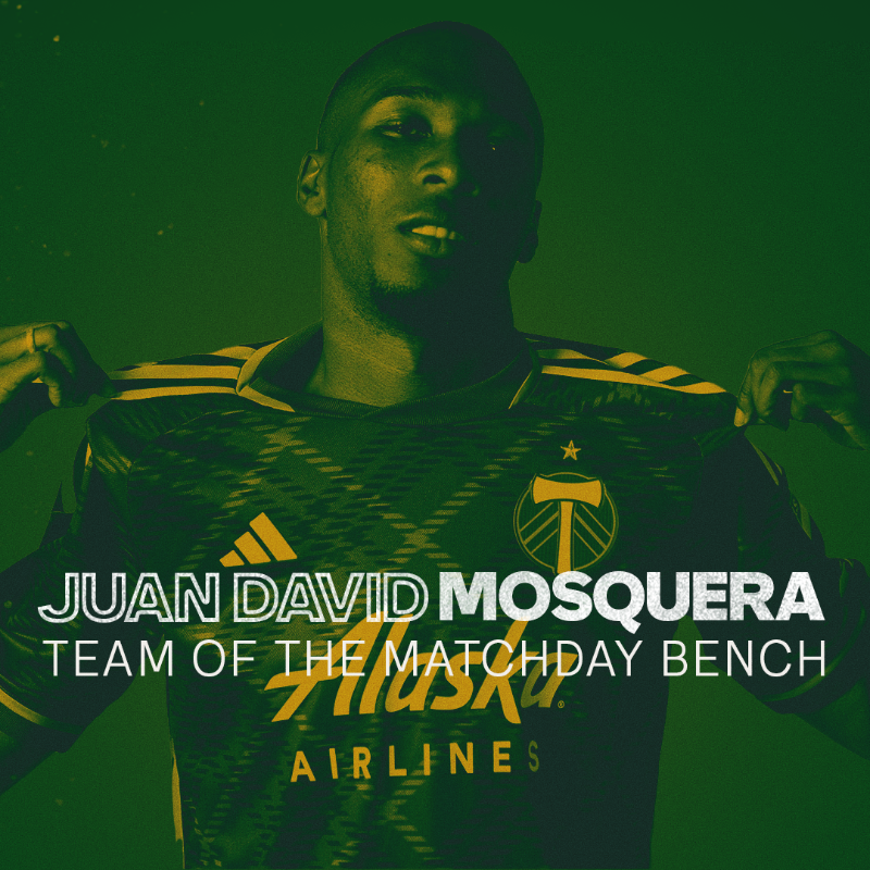 TimbersFC's tweet photo. De Colombia Pa'l @MLS 🤩🇨🇴

@daironasprilla, Santi Moreno, and JDM all represent the Rose City on this week's Team of the Matchday 👏

#RCTID