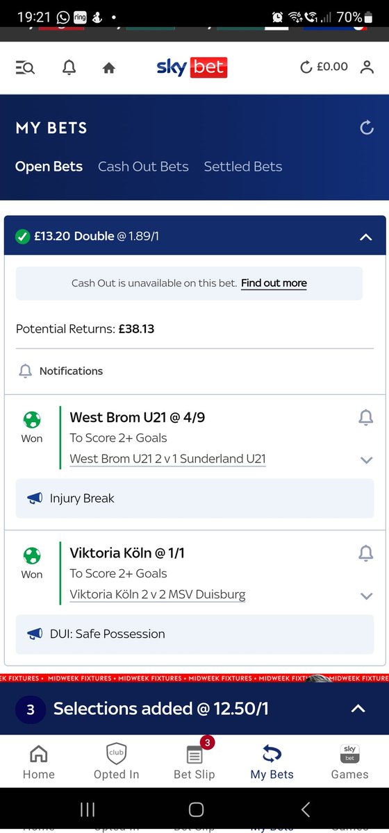 stewhiteLFC's tweet photo. @SkyBetHelp hi, this bet wom about 15mims ago, but the money still isn't in my account https://t.co/2q7Gr4ToUu