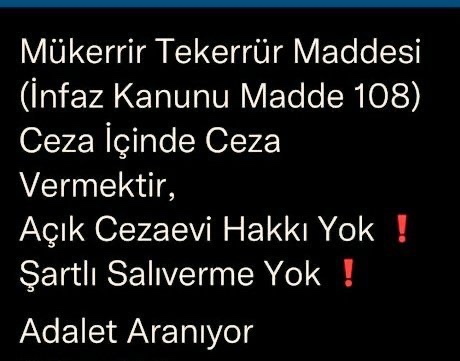 4/4 2. Kez mükerrir ceza içinde ceza çekiyoruz basit bir suç yüzünden aileler dağıldı artık tükendik iptal kararı bekliyoruz sesimizi duyun @AYMBASKANLIGI @bybekirbozdag @RTErdogan @YildizFeti @TBMMresmi @TBMMGenelKurulu @dbdevletbahceli