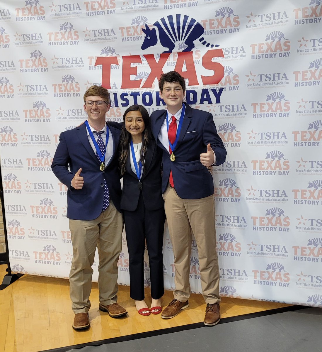 Congratulations Harper Armstrong, Luisa Perez and Eddie Turk for their 1st place Junior Group Website entry at Texas History Day! They will be advancing to National History Day in June.