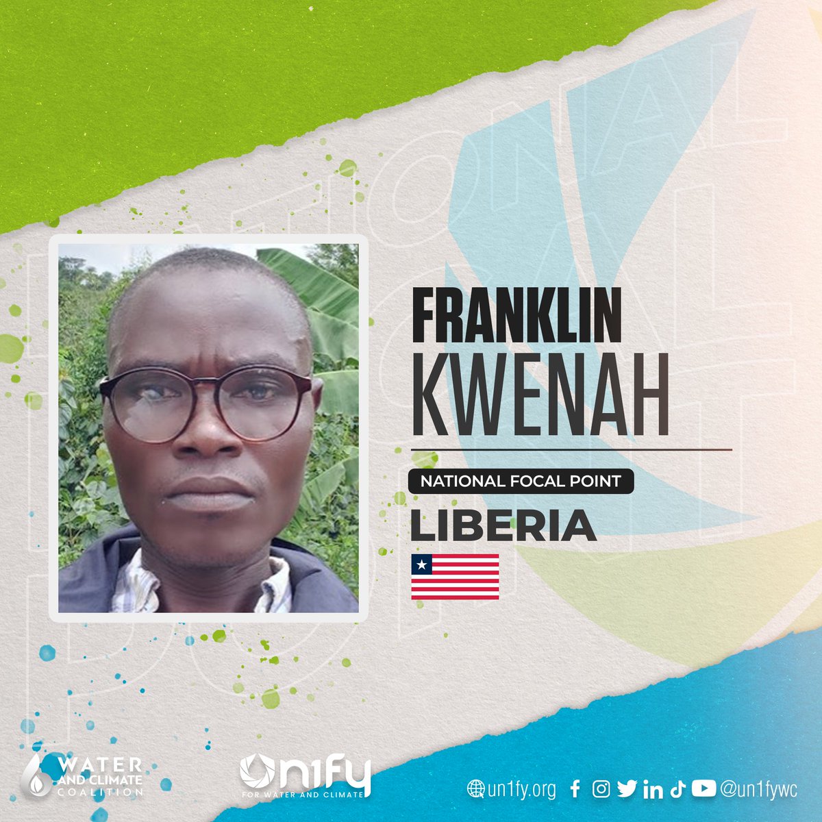 Introducing our National Focal Points for Liberia, Joe Blama Jallah and Franklin N. Kwenah. Are you from Liberia and willing to advocate for water and climate? You can reach them via email at liberia@un1fy.org #un2023waterconference #wateraction #youthadvocates #un1fy #un1fywc