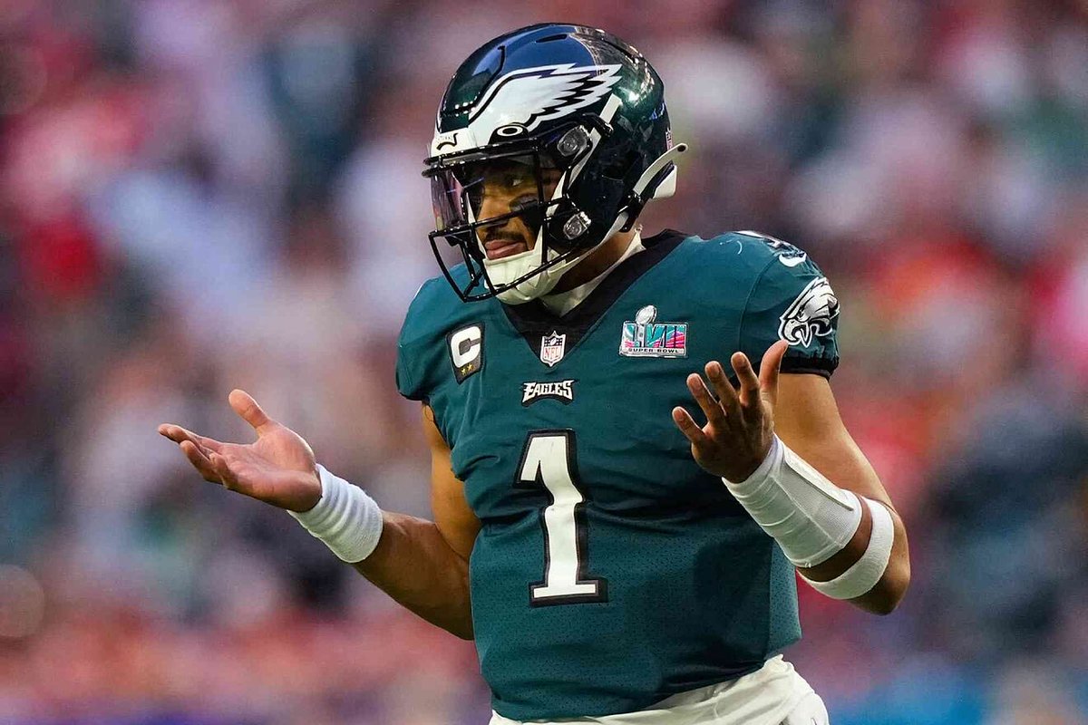 PHLEaglesNation's tweet photo. • Benched in the National Championship

• Transferred to OU.

• Drafted in the 2nd-Round

• Considered a gadget-play/wildcat QB

• Earns starting job.

• Playoff berth in first full season as a starter

• Makes SB the next season.

• Highest paid player in NFL History. https://t.co/8IL5gRslsH