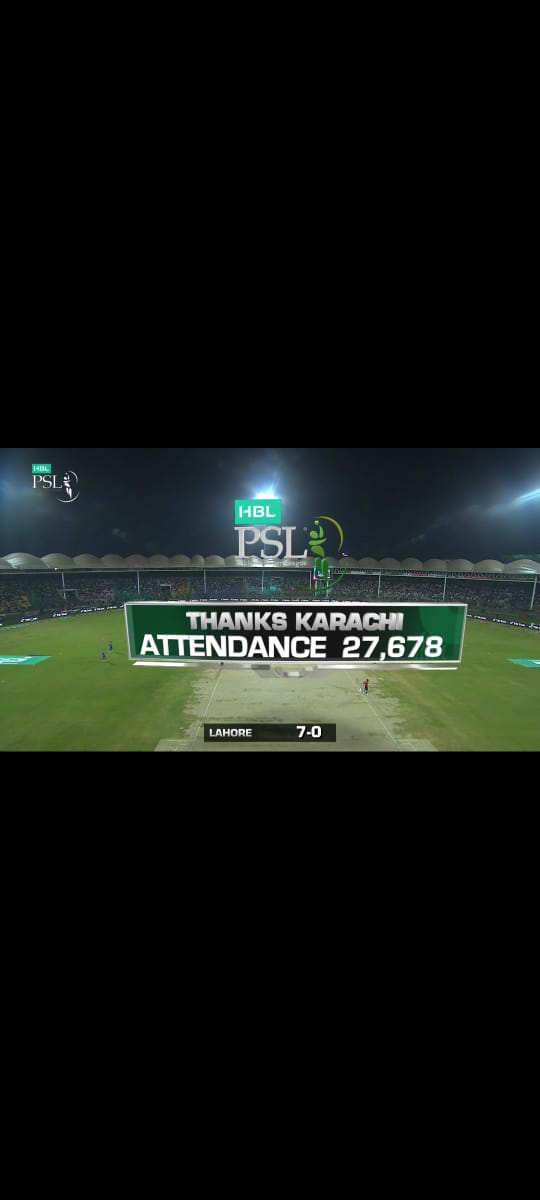 Tonight's game makes it 15 consecutive T20 sold out matches at Gaddafi Stadium ! Pindi T20 games nearly sold out too. 
Highest ever T20I Series turnout vs Eng & HBLPSL8 smashed attendance records too ! What a season of cricket ! All credit to the fans🙏🏾🙏🏾🙏🏾