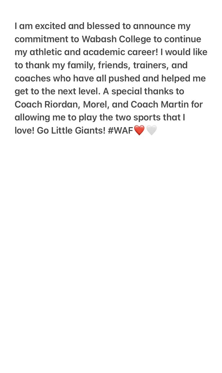 Committed! <a href="/CoachJRiordan/">Joe Riordan</a> <a href="/WabashBaseball/">Wabash Baseball</a> <a href="/WabashFB/">Wabash College Football</a> <a href="/RyanJMiller2/">RJM</a> <a href="/MemorialTigerBB/">MHS Tiger Baseball</a> <a href="/rmhsfootball/">Memorial Football</a>