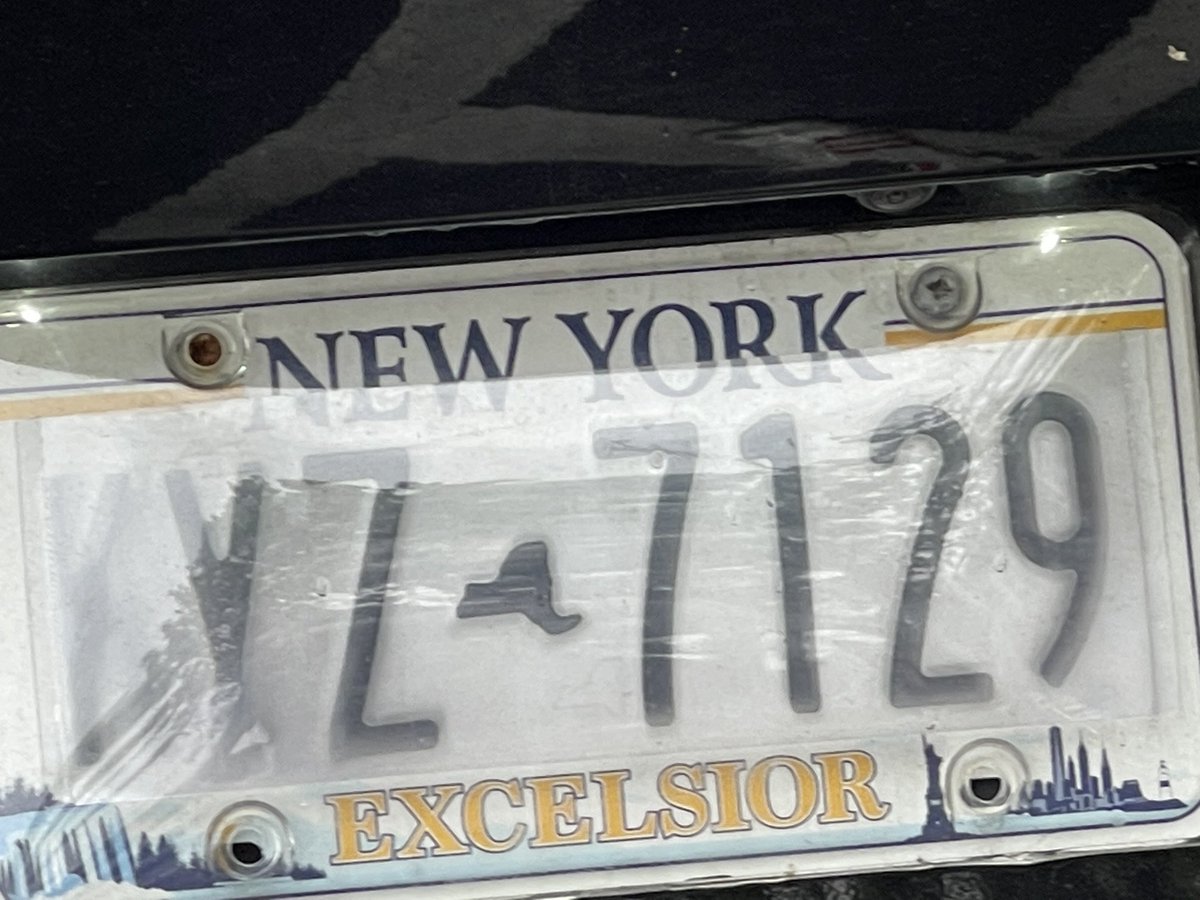 KYZ7149. Criminal mischief in Brooklyn. ⁦@defacedplateNYC⁩ ⁦@GershKuntzman⁩