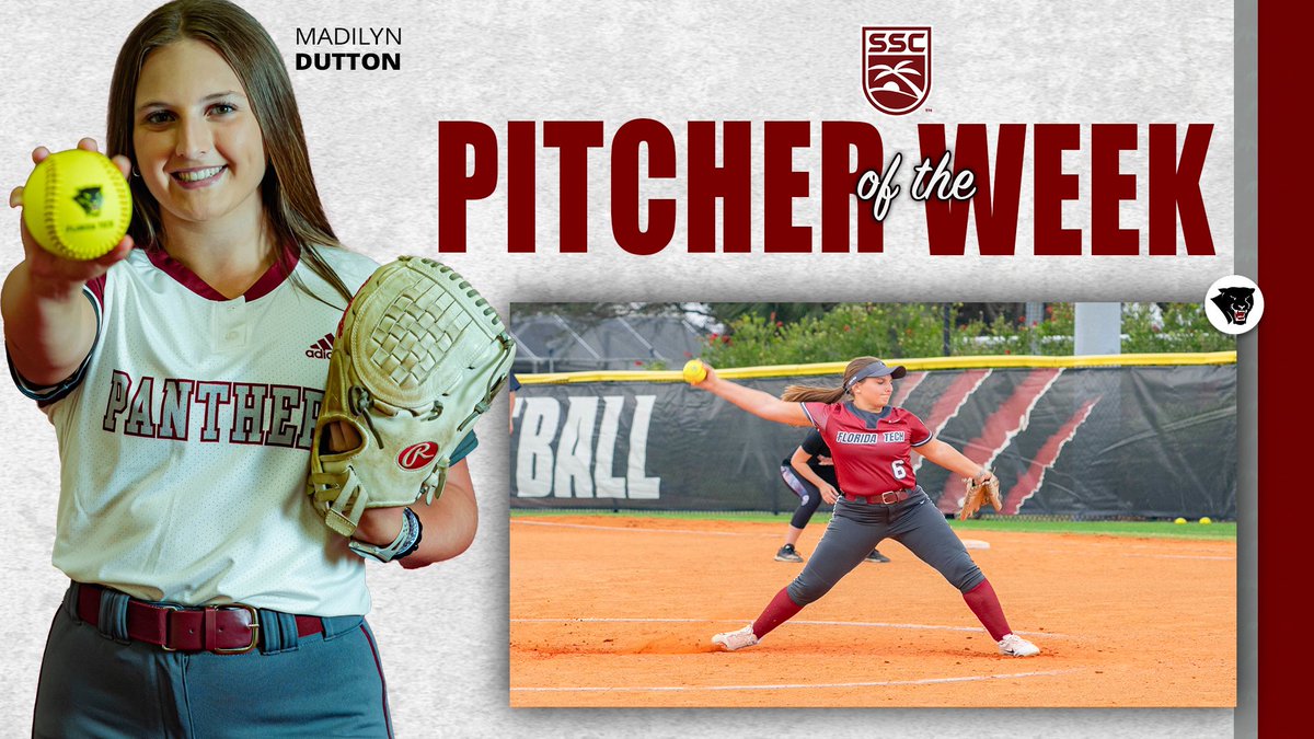 FLTechAthletics's tweet photo. Madilyn Dutton Named SSC Pitcher of the Week! 

📰 https://t.co/NAsJr3CzAV

#GoPanthers🐾 https://t.co/V0YY7mBs44