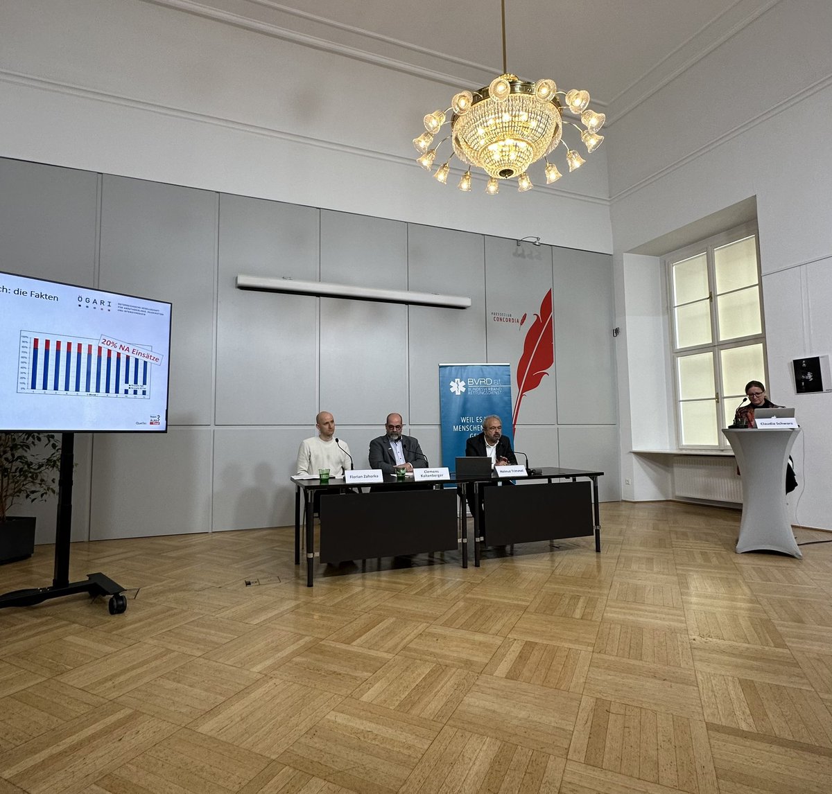 Heute im <a href="/PCConcordia/">Presseclub Concordia</a> unsere erste Pressekonferenz zum Thema „Rettungsdienst mit Zukunft“ gemeinsam mit der #ÖGARI 
#rettungsdienst #sanitäter #wirhabenideen