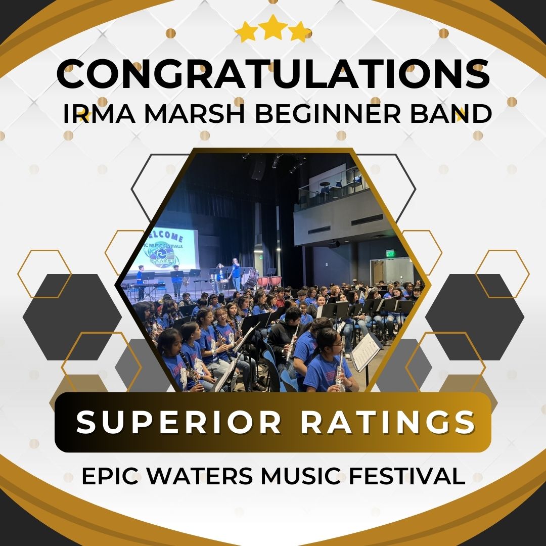 HUGE CONGRATULATIONS to the IMMS Beginner Band on receiving the highest rating possible at their Epic Waters competition today! All 97 students we took were absolutely PHENOMINAL! @IMMSLions @CastleberryArts