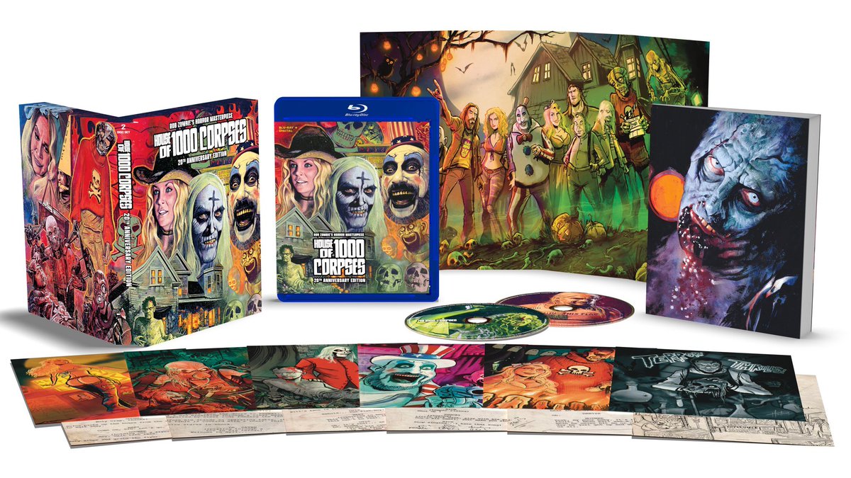 *GIVEAWAY* We're celebrating 20 years of Rob Zombie's HOUSE OF 1000 CORPSES by giving away one copy of the brand new 20th Anniversary Blu-ray Set SIGNED BY ROB ZOMBIE AND SHERI MOON ZOMBIE. To enter, simply RT this tweet. Reply with #Corpses20 for an additional entry.