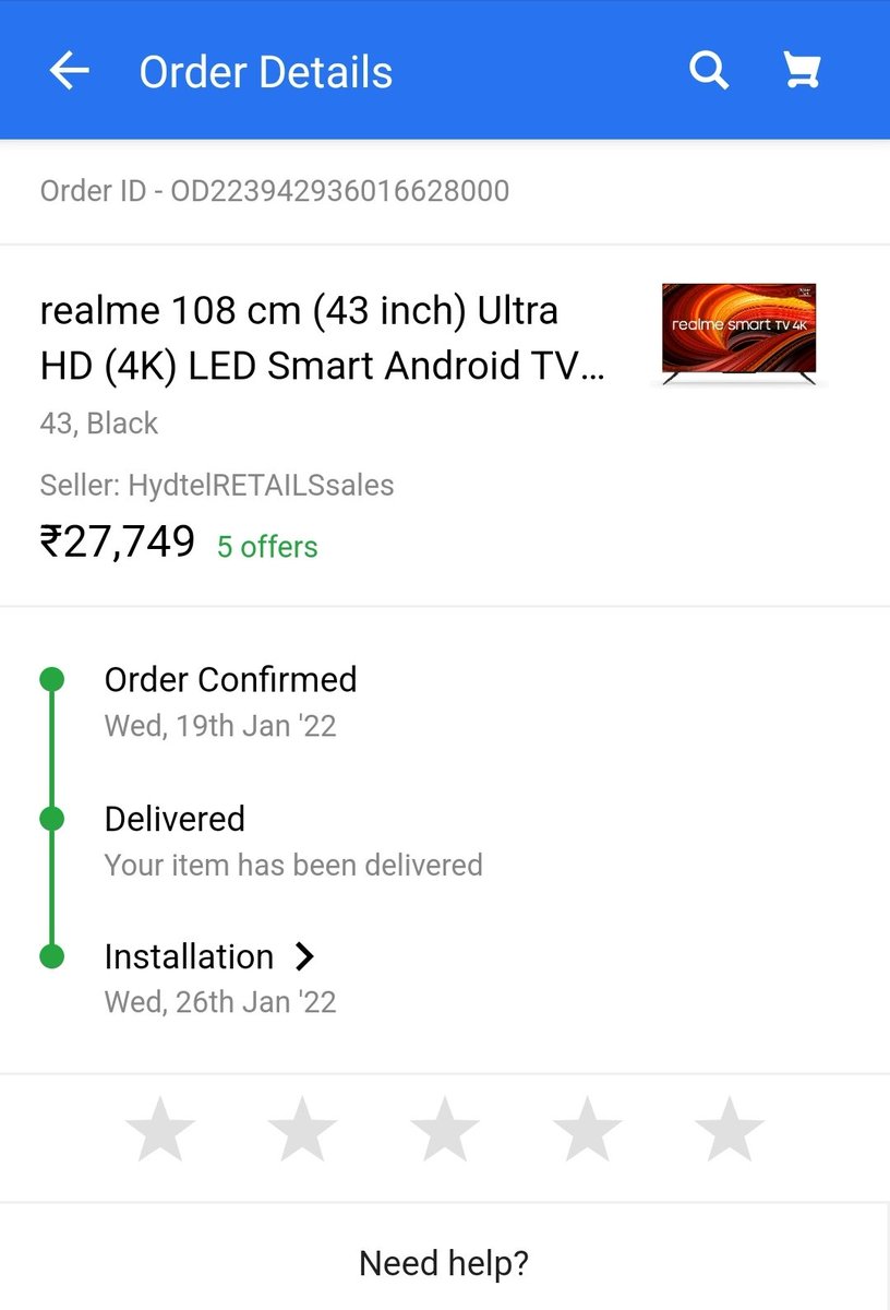 krishangupta5's tweet photo. @Flipkart @flipkartsupport @WalmartInc @realmeIndia I purchased this realme TV from flipkart with 2 year extended warranty from jeeves.And flipkart nor jeeves, Realme no one is able to fix this tv since 12th march 2023. Fix this issue as soon as possible. https://t.co/Uy9TAads4W