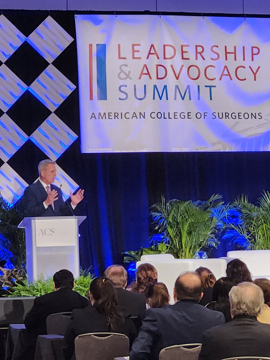 Christian Shalgian (@shalgian) on Twitter photo Speaker of the House Kevin McCarthy speaking at the American College of Surgeons Advocacy Summit.  #ACSLAS23 Speaker of the House Kevin McCarthy speaking at the American College of Surgeons Advocacy Summit.  #ACSLAS23