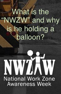 leafy_5's tweet image. Am I wrong for thinking the graphic for #NWZAW is really bad design? The colors &amp;amp; alignment make the whole thing seem unconnected. 
“You work zone safety.”
“WORK US”

And the “NWZW” guy is holding a balloon? (I know it’s a stop sign but at that resolution…) 🤷‍♂️ #badgraphics