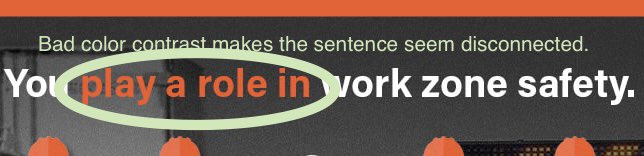 leafy_5's tweet image. Am I wrong for thinking the graphic for #NWZAW is really bad design? The colors &amp;amp; alignment make the whole thing seem unconnected. 
“You work zone safety.”
“WORK US”

And the “NWZW” guy is holding a balloon? (I know it’s a stop sign but at that resolution…) 🤷‍♂️ #badgraphics