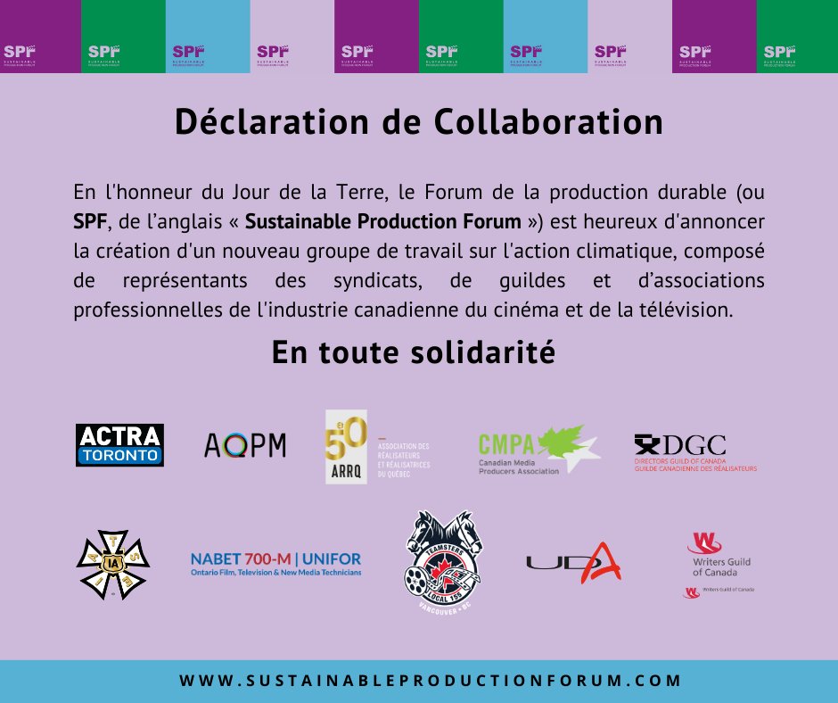 En l'honneur du Jour de la Terre, investissez dans notre planète. Le #SustainableProductionForum est heureux d'annoncer la création d'un nouveau groupe de travail sur l'action climatique. En apprendre plus: sustainableproductionforum.com
#spf23