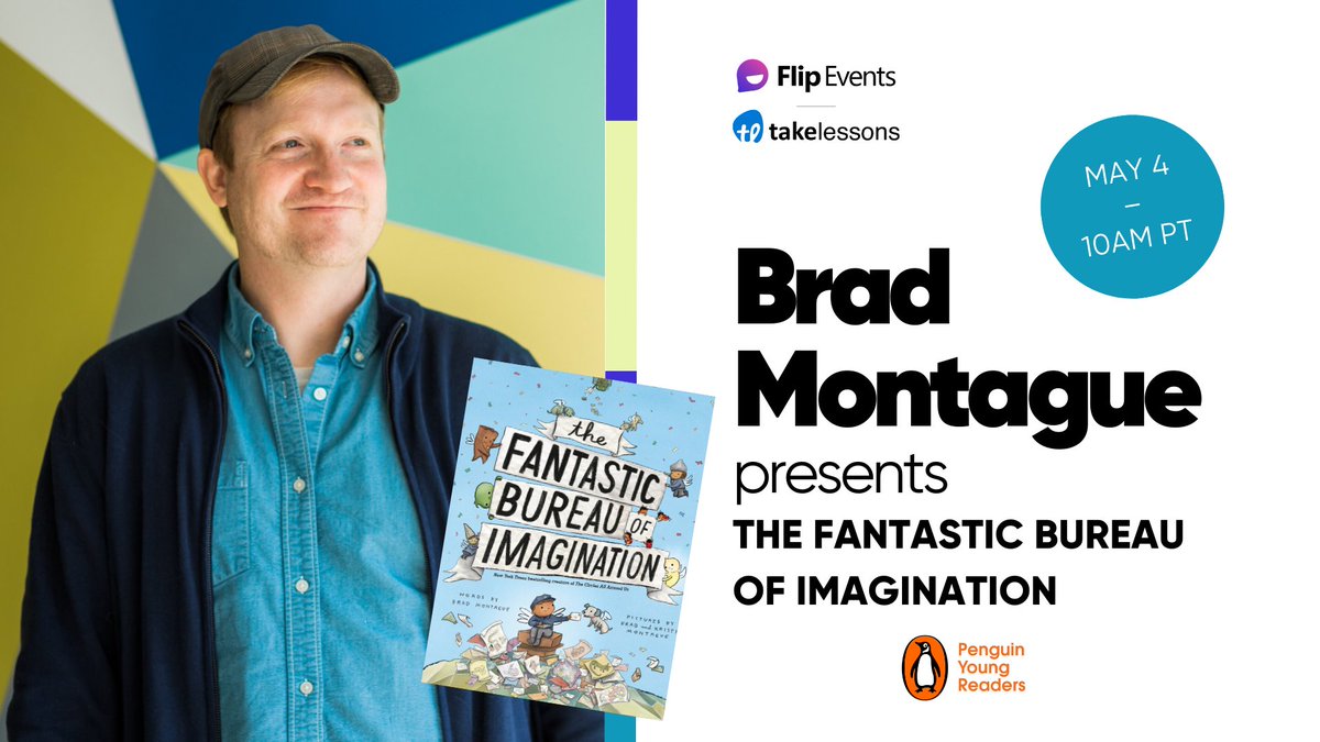 ✨Calling all teachers and their classrooms! Join us for a magical event with @penguinclass bestselling author <a href="/BradMontague/">Brad Montague</a> as he takes us on a journey through the fantastic world of imagination! Don't miss out on the fun!

takelessons.com/events/brad-mo…