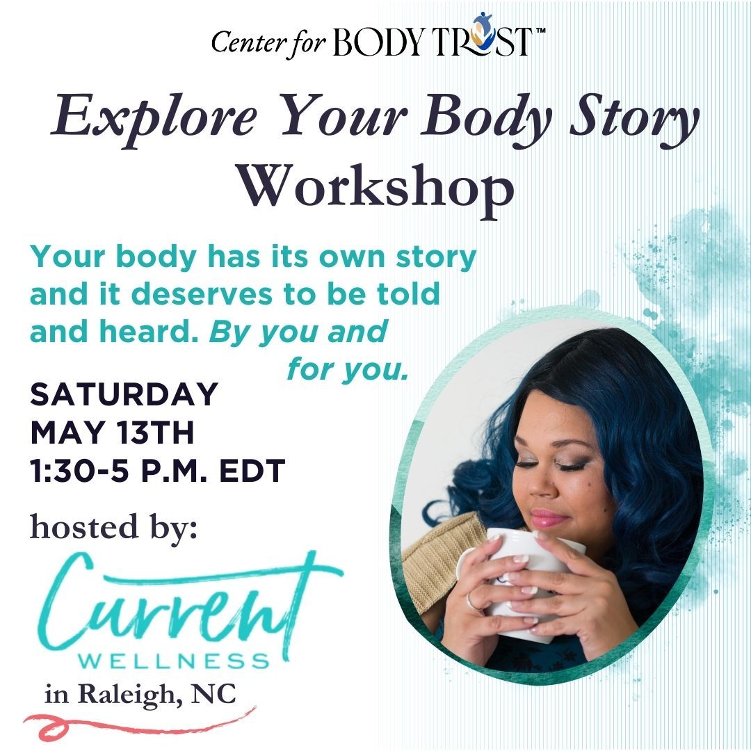 BodyTrustCenter's tweet image. We can't wait to host this book event &amp;amp; workshop, in person at @Current_Raleigh!
If you live in or near Raleigh-Durham, NC, we’d love to see you on Fri. 5/12 from 6-7:30PM for a Reclaiming Body Trust Book Event
&amp;amp; on Sat. 5/13 from 1:30-5PM for our Explore Your Body Story workshop