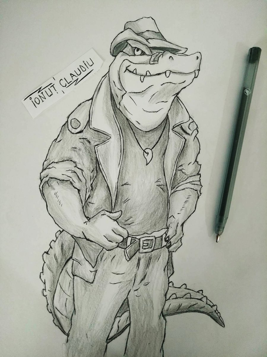 Brok🐊🐊🐊 Art made by me ! ☺️❤️#BROKtheInvestiGator @COWCATGames