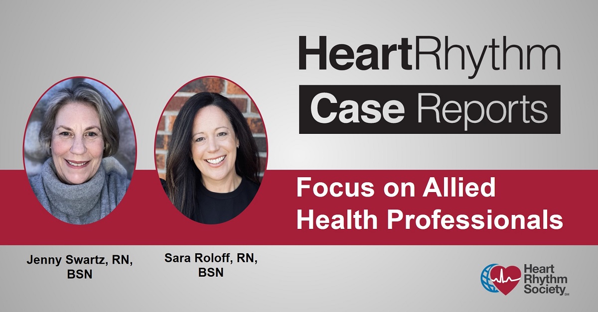 HRSonline's tweet photo. New @HRS_CaseReports Focus on #AlliedHealth Professionals: Jenny Swartz, RN, BSN &amp; Sara Roloff, RN, BSN, share story of how device-registered nurse caught red flag missed by #AI in device transmission.

READ #OPENACCESS ARTICLE HERE > https://t.co/0bkxJtjYoS

#EPeeps #NSVT #CIED https://t.co/U37LuDLZY4