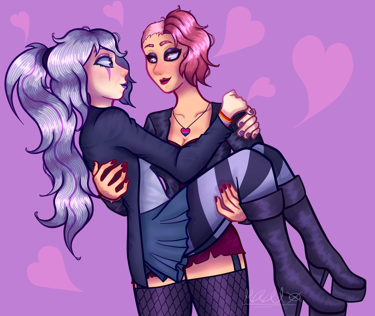 kaal_ev's tweet photo. Dibuje mi ship favorito de FNAFHS Mai x Maggie xD haganlo canon ya que va a volver la serie jsjsj/ #fnafhs #maiggie #fnafhsmai #fnafhsfanart #Fnafhsmaggie #maixmaggie #fnafhsship #yuri #fnafhsfandom https://t.co/7oi9G8sPLX
