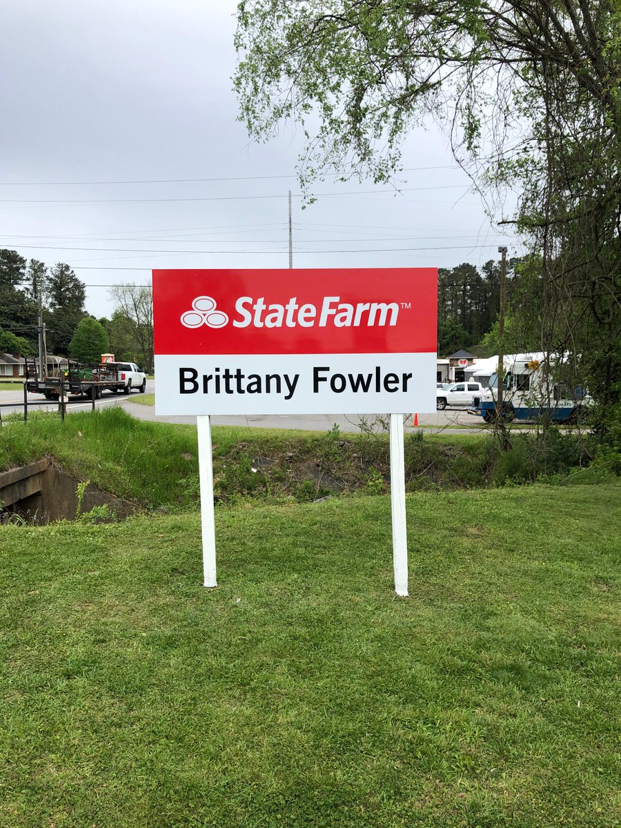 Check out our latest project featuring a stunning post and panel sign that's sure to turn heads 👀 We love to help any business take control of their branding and help spread the word about them! #SignageExperts #PostAndPanel #StateFarm #BrandRecognition