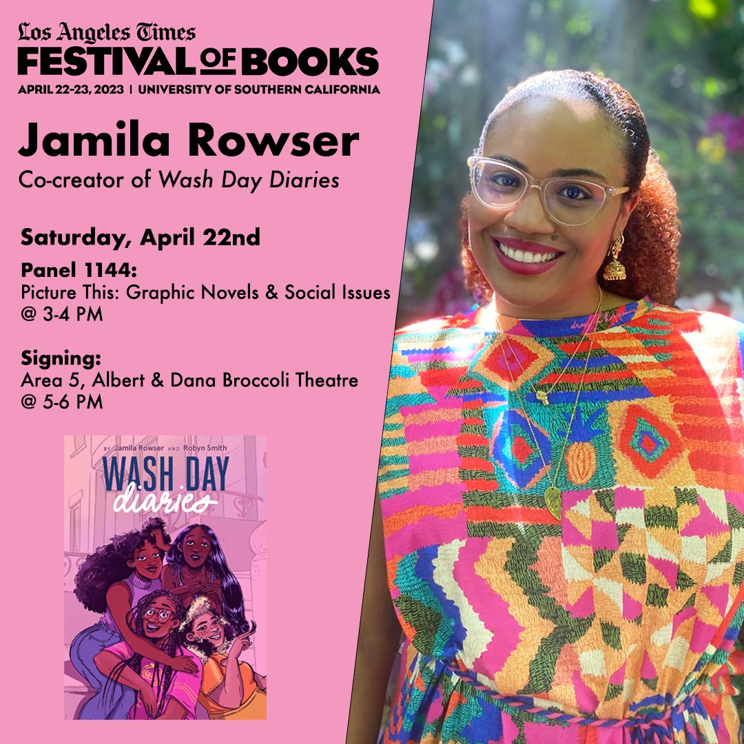 Jamila is on Bluesky โ๏ธ (@jamilarowser) on Twitter photo Excited to be attending the <a href="/latimesfob/">LA Times Festival of Books</a> #bookfest this weekend!
๐
Iโll be on a panel and have a signing on Saturday, April 22nd. For more info and tickets, visit: latimes.com/fob
๐
Wash Day Diaries is a finalist in the LA Times Book Prize! Fingers crossed that we win.๐ค๐พ Excited to be attending the <a href="/latimesfob/">LA Times Festival of Books</a> #bookfest this weekend!
๐
Iโll be on a panel and have a signing on Saturday, April 22nd. For more info and tickets, visit: latimes.com/fob
๐
Wash Day Diaries is a finalist in the LA Times Book Prize! Fingers crossed that we win.๐ค๐พ